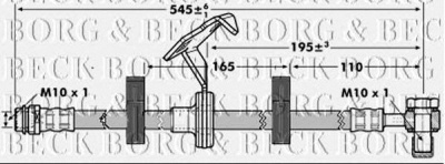 BORG & BECK bbh7088 -  Тормозной шланг